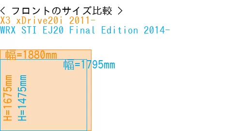 #X3 xDrive20i 2011- + WRX STI EJ20 Final Edition 2014-